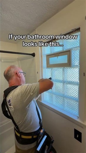 Glass Block to Privacy Bathroom Windows Transition