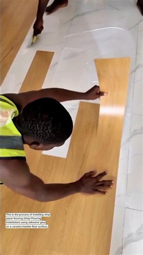 Satisfying Vinyl Plank Flooring Installation | Glue-Down Method on Marble Surface