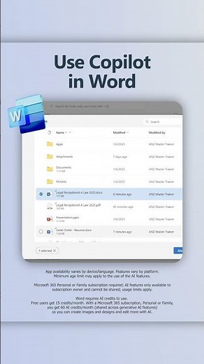 Update your Resume with Copilot in Word