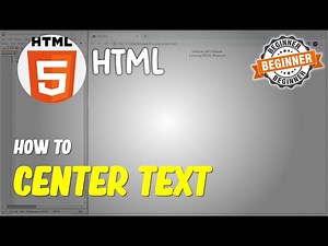 HTML How To Center Text