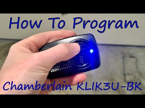 How to Program Chamberlain KLIK3U-BK Garage Door Opener