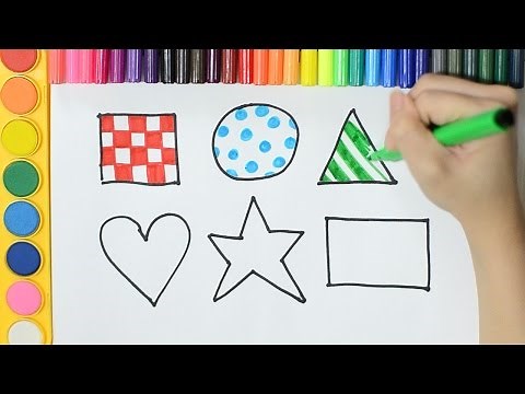 Learning How To Draw and Colour SHAPES in Patterns for Kids with Aegyo And Arts
