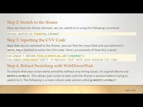 How to Switch to an Iframe in Selenium with Python Without an ID