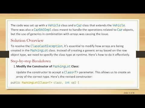 Understanding ClassCastException in Java Generics