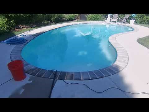 How to lower pool water levels after a storm.