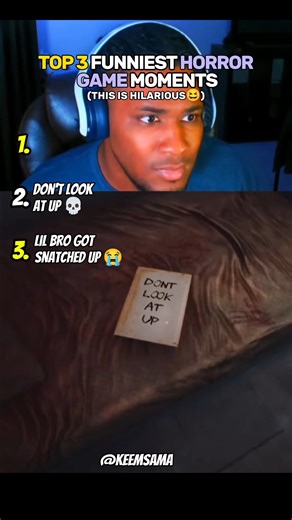 Top 3 Funniest Horror Game Moments 😂👻 (💀 Don't Look At Up 👀) #funny #horrorgame #gaming