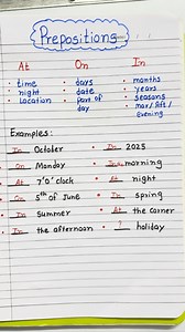 21K views · 2K reactions | Unlock the secret to using prepositions like a pro! ️ Master “at,” “on,” and “in” in just 30 seconds—your English journey starts now. Comment your favorite example below! #prepositions #prepositionsoftime #english #learnenglish #grammar #englishteacher #education #englishgrammar #studyenglish #esl #englishlearning #languagelearning #vocabulary #teachenglish #englishlesson #fbcreator | Genius Phonics and Grammar Classes | Facebook