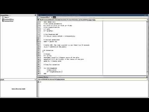 Matlab Tutorial - The Pendulum example - Creating an animation