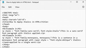 How to Apply Italics in HTML - Instructions - TeachUcomp, Inc.