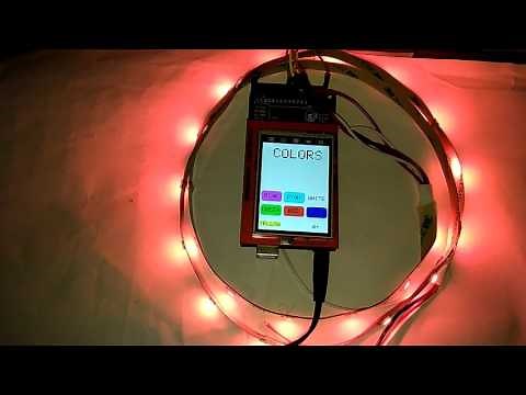 How to Use Neopixel LED Strip with Arduino and TFT LCD
