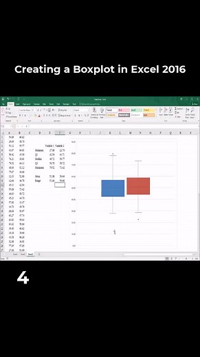 Creating a Boxplot in Excel 2016 4