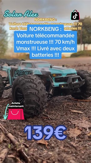NORKBENG : Voiture télécommandée monstrueuse !!! 70 km/h Vmax !!! Livré avec deux batteries !!! Prix : à partir de 139 € !!! Ce produit est ultra viral !!! #BlackFriday #OffresPourToi #viral #rcvehicles #rccars