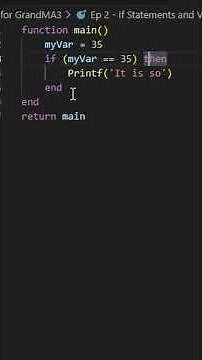 Basically, An If Statement #lua #grandma3 #coding