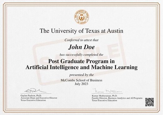 AI Course: AI & ML PG Certificate Program in India