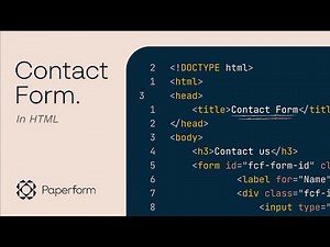 How to create a contact form in HTML