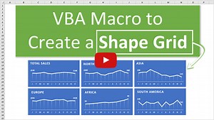 How to Layout Panel Charts or Shape Grids in Excel with a VBA Macro