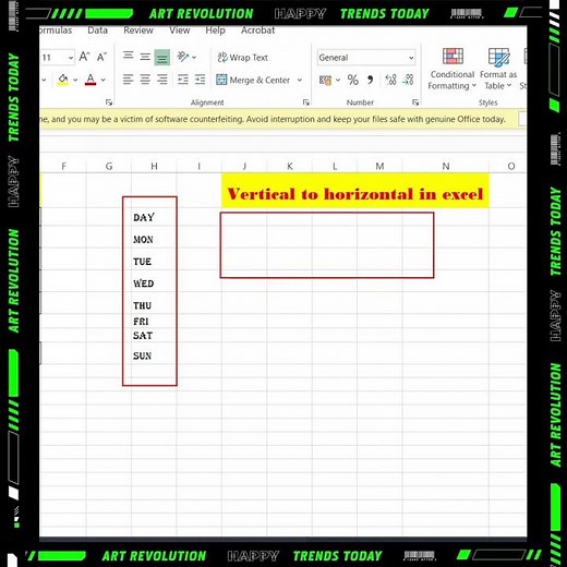 Rotate data from Vertical to Horizontal or Horizontal to Vertical || Transpose Excel Data #excel