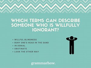 5 Good Synonyms For Willful Ignorance (And What It Means)