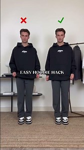 Hoodie hack 😮#sweaterweather #mensfashion #ootd #winter #outfit