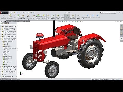 SolidWorks Tractor 3D View