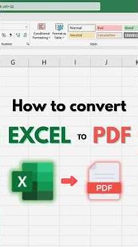 Excel to PDF