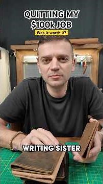 I quit my $100K job after a single meal—and turned my passion for leather.