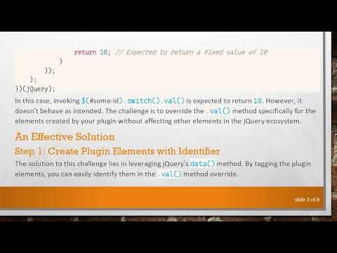 How to Override the .val() Method of a jQuery Plugin