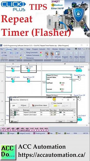 Click PLC Repeat Timer Flasher