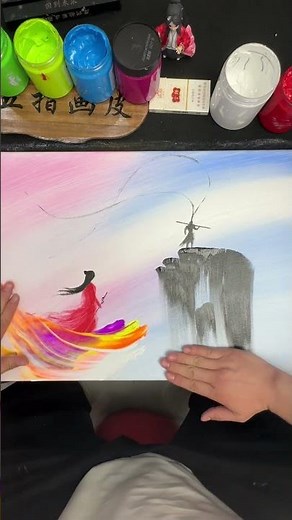 I want to be a three thousand flourishing mountains only for you #hand painting #Zixia Fairy #