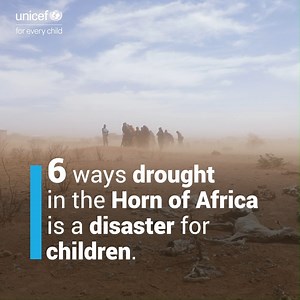83K views · 1.8K reactions | Six ways drought in the Horn of Africa is a disaster for children. They need action now. Through conflict, climate change and COVID-19, UNICEF is working with partners to support families with health, nutrition and water. | UNICEF | Facebook