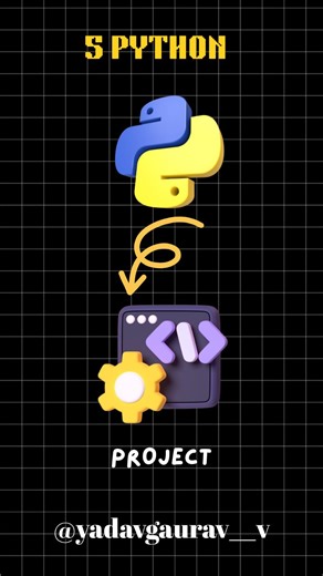 Gaurav Raosahab on Instagram: "Python se real projects banana shuru 🚀 5 powerful projects = next level learning 💻 Logic + coding ka perfect combo 🧠 Beginner se intermediate tak ke ideas 🔥 Resume aur portfolio strong banane ke liye 💼 Practice hi success ki key hai 🔑 Save & follow for more Python magic 🐍✨ @yadavgaurav__v . . . . . . #reelsvideo #reelsinstagram #instagramreels #reels #instareels #reelsinsta #reelsindia #reelsindia #reelsbrasil #reelsteady #holareels"