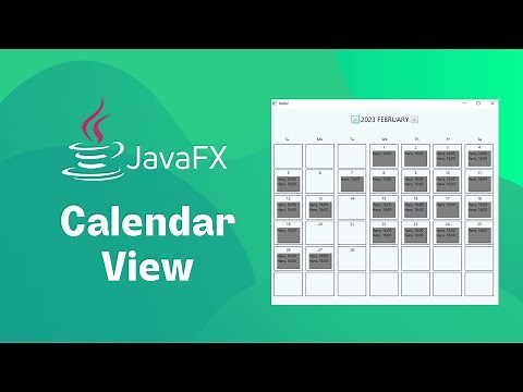 JavaFX - Creating a Calendar View from scratch