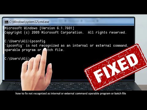 how to fix not recognized as internal or external command operable program or batch file windows 10
