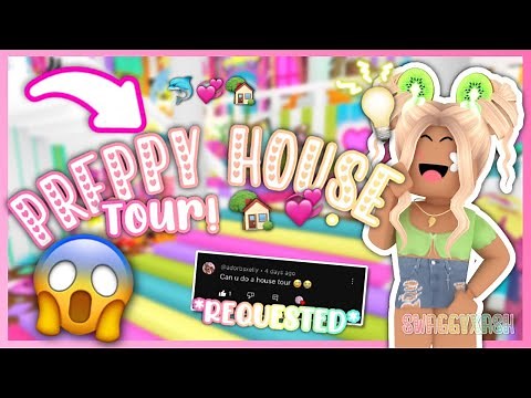 ★ My *PREPPY* Adopt Me House Tour! ✨🌴🩷. || ‪@SwaggyxAsh‬