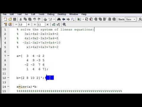 Solve a system of linear equations in MATLAB using matrix inverse method
