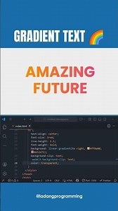 CSS Gradient Text Hack 🎨 Teks Warna Warni Keren #Coding
