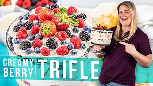 ✅ Recipe: https://thestayathomechef.com/berry-trifle/ Creamy berry trifle is the ultimate dessert! It’s filled with spongey cake, homemade vanilla pudding, three types of berries, and fluffy whipped cream. It’s a no-bake treat that’ll be a hit at your next get-together! | The Stay At Home Chef