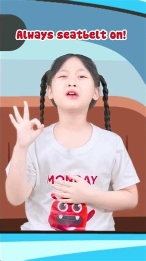 English song: Mimi refuses to buckle her seatbelt - Car Safety Song #babysong #safety #short