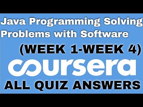 Java Programming: Solving Problems with Software coursera quiz Answers | Java Programming |
