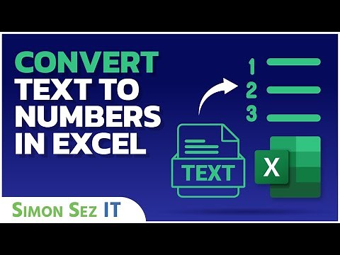 Converting Text to Numbers in Excel