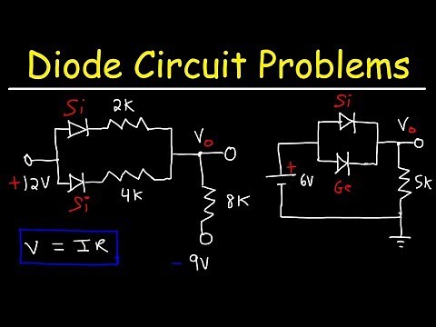 How To Solve Diode Circuit Problems In Series and Parallel Using Ohm's Law and KVL