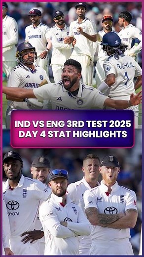IND vs ENG 3rd Test 2025 Day 4 Stat Highlights: India 58/4 At Stumps, Need 135 More Runs To Win
