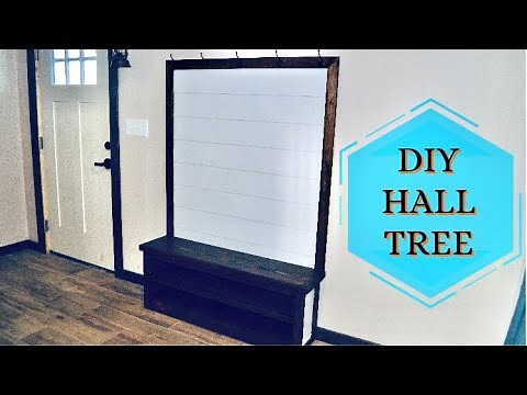 How to Build a Hall Tree with a Shiplap look {with MINIMAL materials}