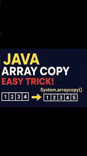 Java Array Copy 🔥 Easy Trick!#coding #System.arraycopyJava#Javaarraycopy