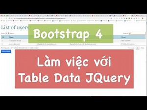 02-Tạo một bảng dữ liệu với DataTable, Bootstrap 4, JQuery
