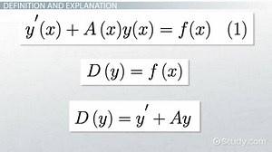 First-Order Linear Differential Equation | Definition & Examples