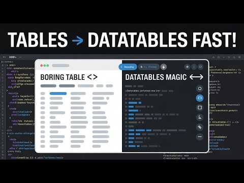 DataTables Tutorial 2025: HTML Tables to Interactive DataTables (CDN vs Local)