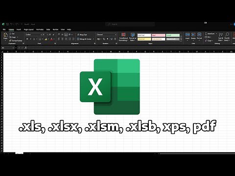 How To Change Excel File Extension xls, xlsx, xlsm, xlsb, xps, pdf
