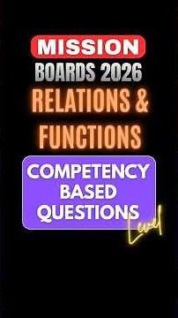 Relations & Functions One Shot🔥Class 12 Maths | CBSE Board Exam 2026 | #13days13chapters