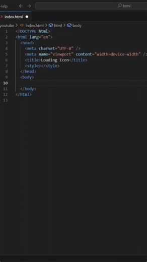 HTML CSS loading icon 👽 #shorts